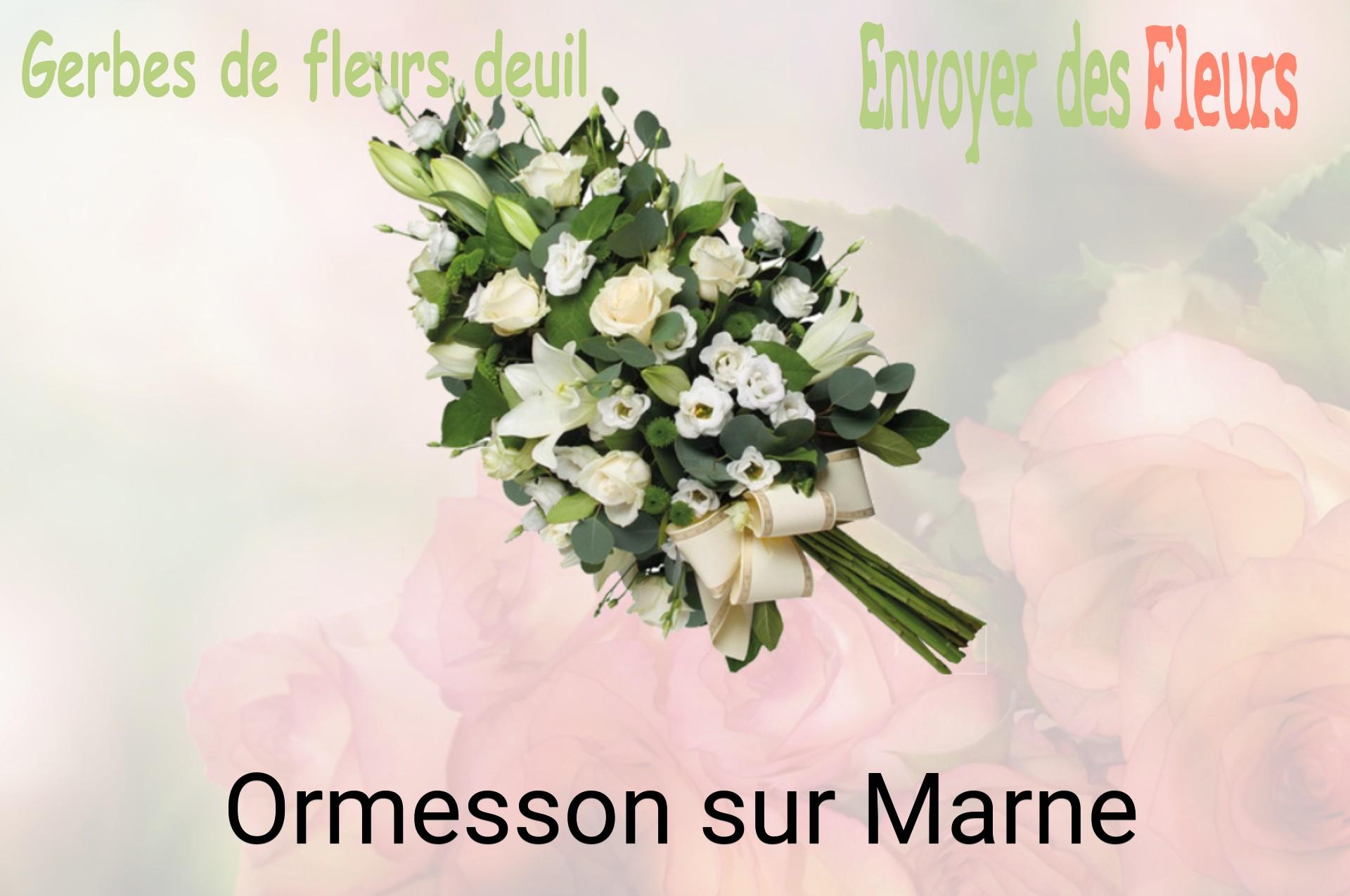 Gerbe de fleurs de deuil livrée à Ormesson-sur-Marne